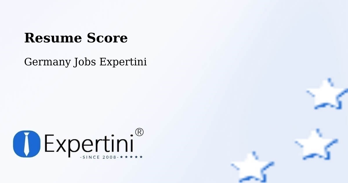 Resume Score & Job Description Match Tool – Barsbüttel - Germany Jobs Expertini
